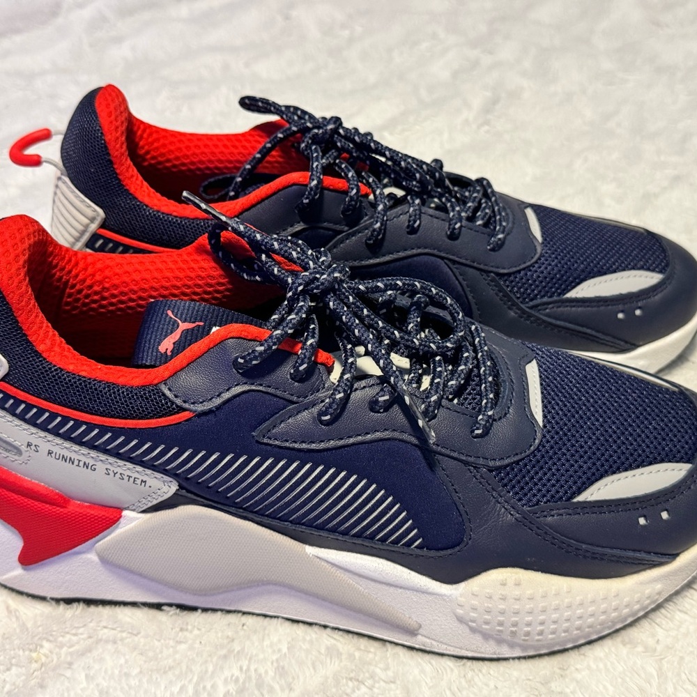 Puma Navy and Red Sneakers